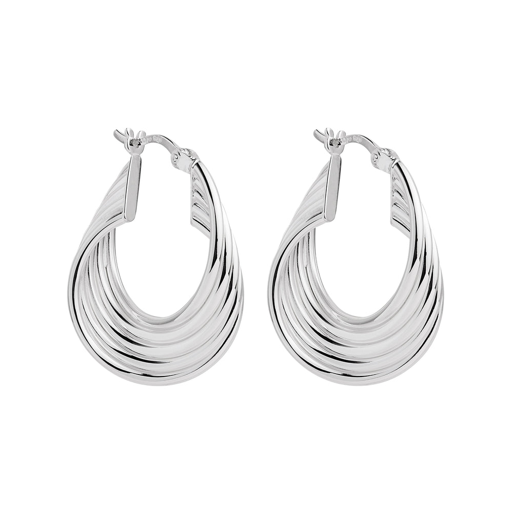 SS Hoop Twist Earrings