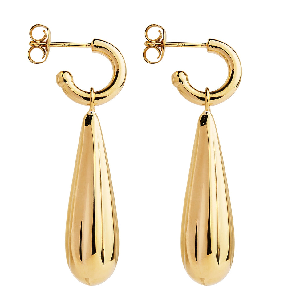 SS Yellow Gold Plated Drop Earring