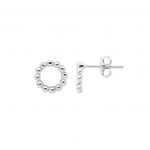 Ellani Silver Circle 9mm Stud Earrings