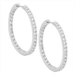 SS Cubic Zirconia Hoop Earrings