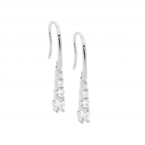 SS CZ Drop Earrings