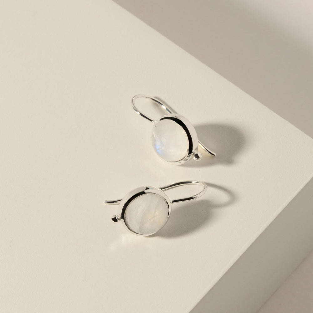 Najo Silver Garland Moonstone Drop Earrings