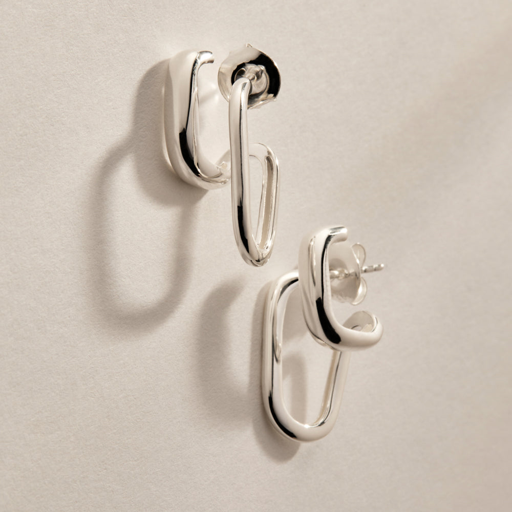 Najo Silver The Illusionist Stud Earrings
