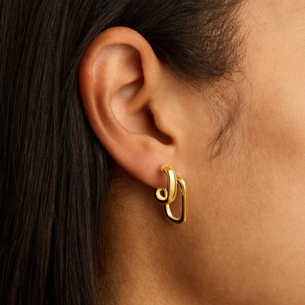 Najo Gold The Illusionist Stud Earrings