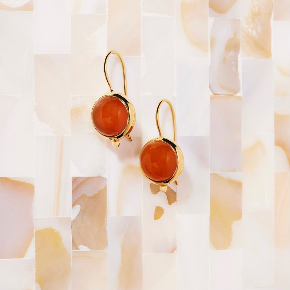 YG Red Onyx Earrings