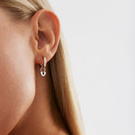 Najo Silver Amore Huggie Earrings