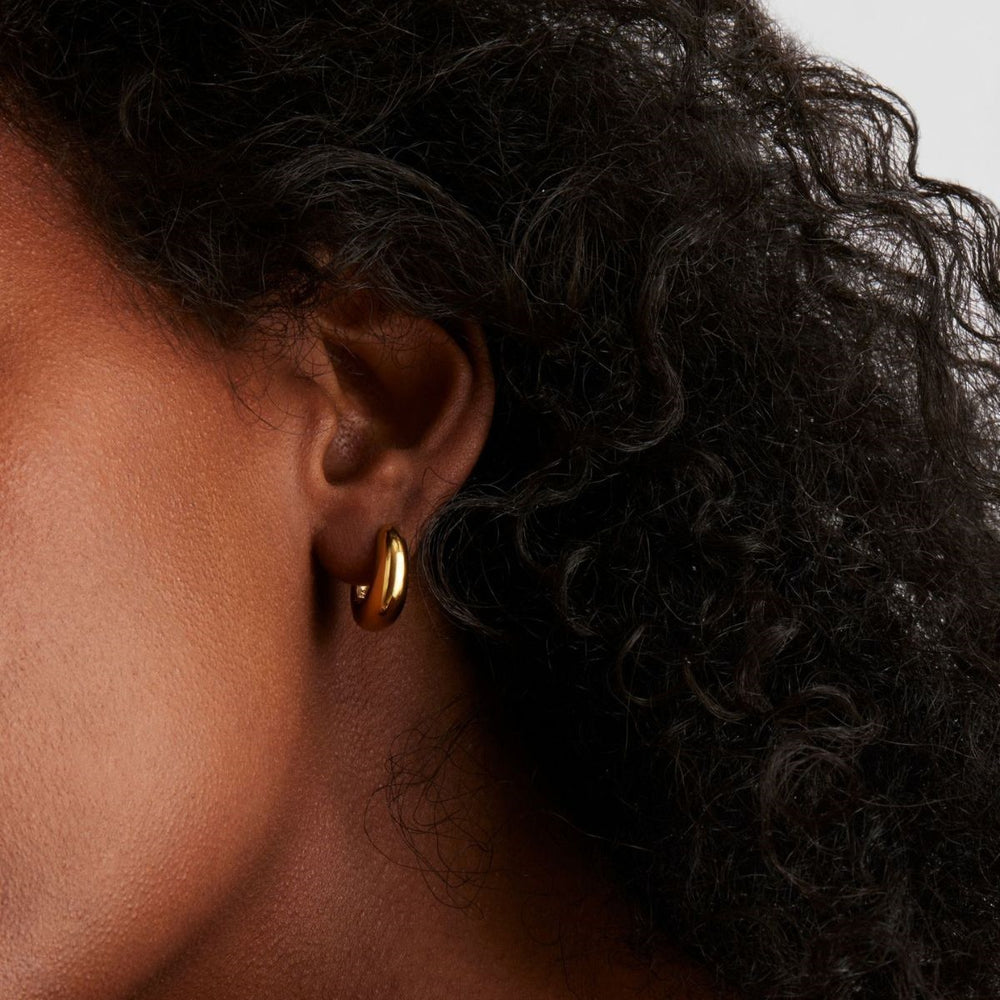 Najo Gold Acro Huggie Earrings