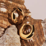 Najo Gold Acro Huggie Earrings