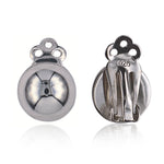 Silver Dome 12mm Clip On Earring