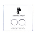 Silver Octagonal 12mm Sleeper Earrings