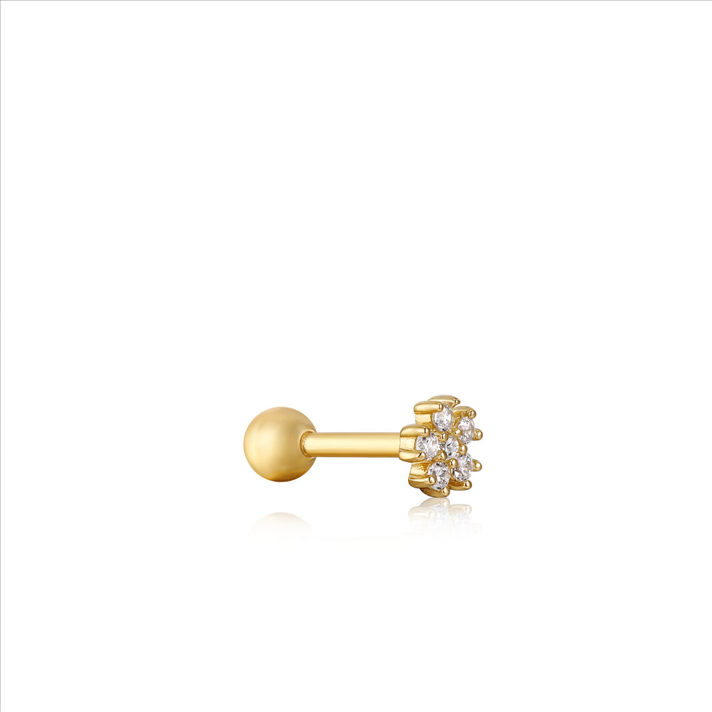 Ania Haie Gold Ear Edit Sparkle Flower Single Barbell Earring
