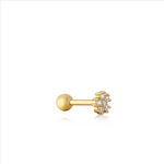 Ania Haie Gold Ear Edit Sparkle Flower Single Barbell Earring