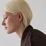 Najo Silver Sunbeam Drop Stud Earrings