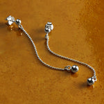 Najo Silver Sunbeam Drop Stud Earrings
