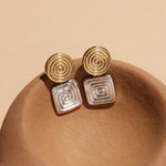 Najo Two-Tone Labyrinthe Earrings