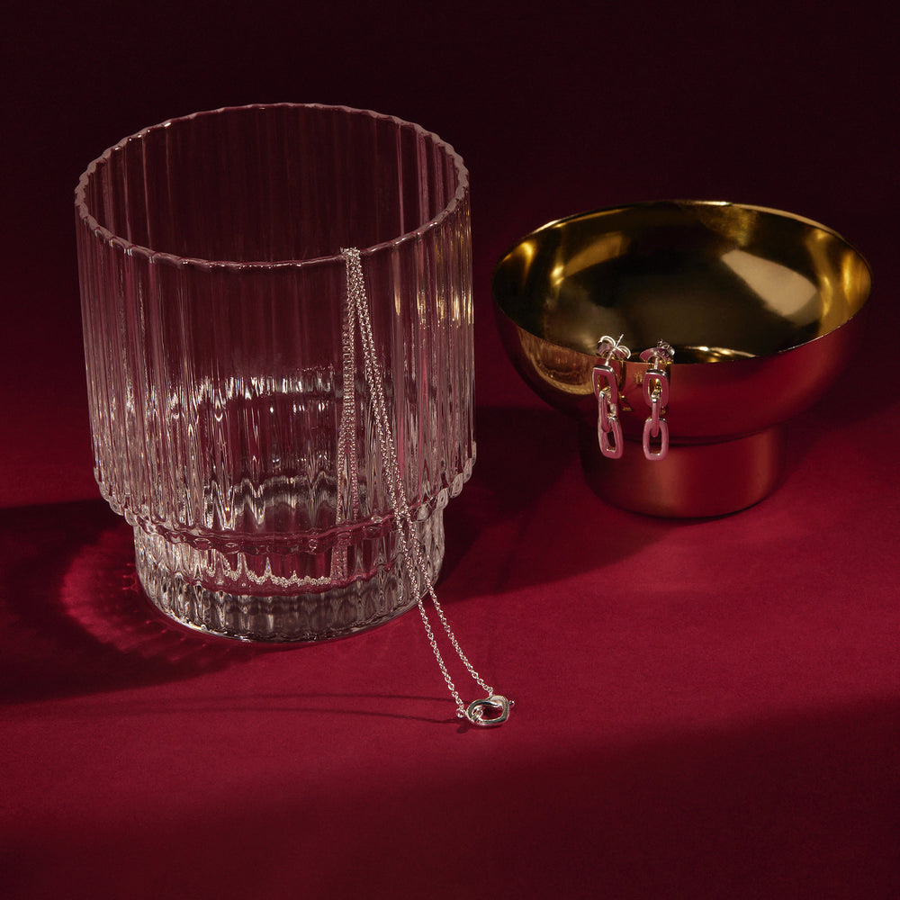 Najo Silver The Marchioness Chain Drop Stud Earrings