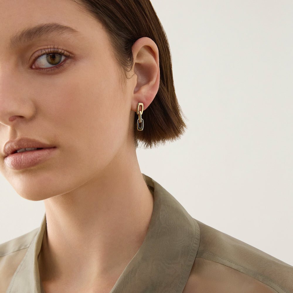 Najo Gold The Marchioness Chain Drop Stud Earrings