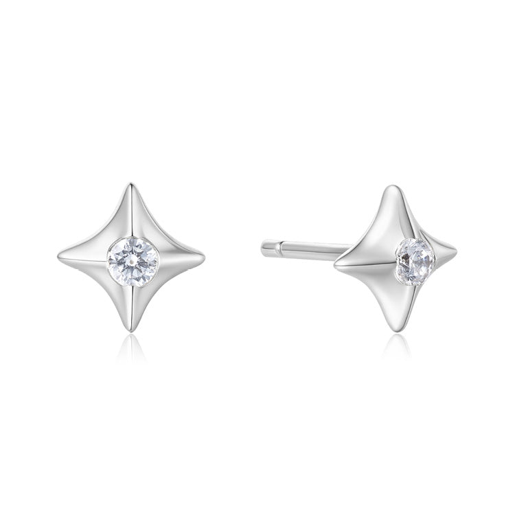 Ania Haie Silver Sunny Sparkler Star Stud Earrings