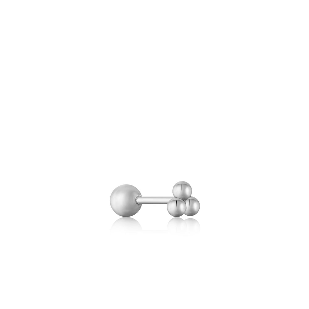 Ania Haie Silver Ear Edit Triple Ball Stud Earring
