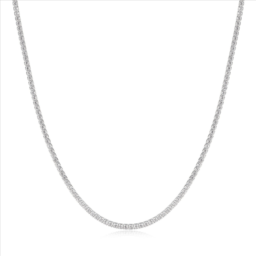 Ania Haie Silver Chic Creator Pavé Tennis 38cm Necklace