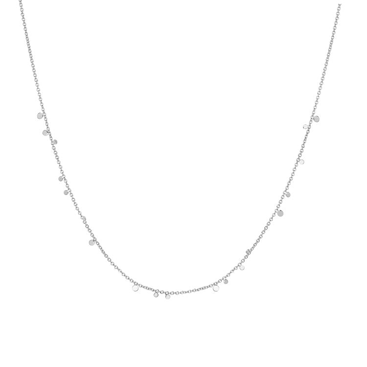 Ania Haie Silver Voyager Mini Disc Drop Stacking 40.5cm Necklace