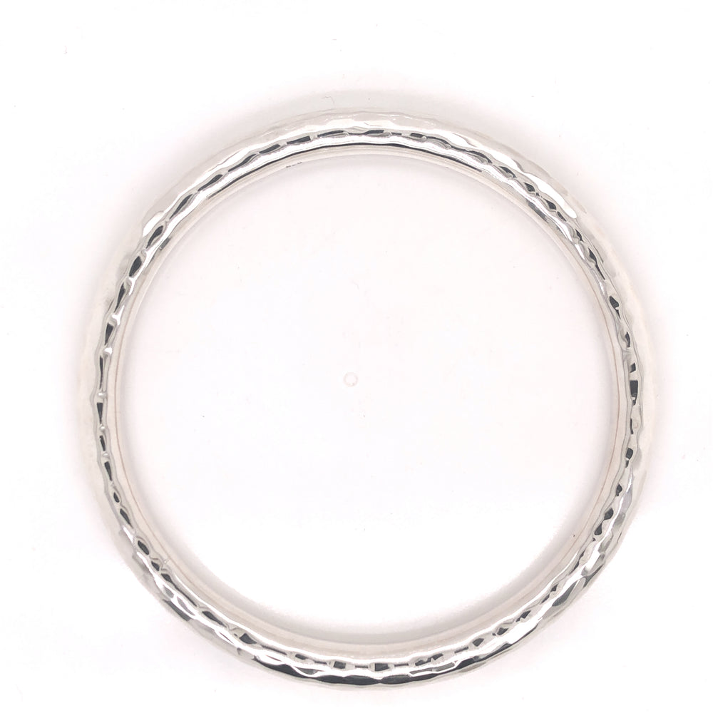 SS Round Dial Hammered Bangle