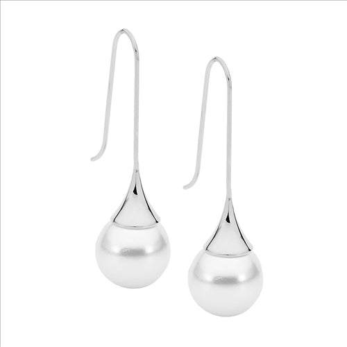 Stainless Steel Shell Pearl Earrings