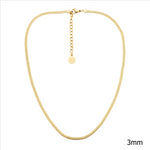 Ellani ST Steel IP GP Herringbone 40cm + 5cm Ext Chain