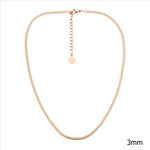 Ellani ST Steel IP RGP Herringbone 40cm + 5cm Ext Chain