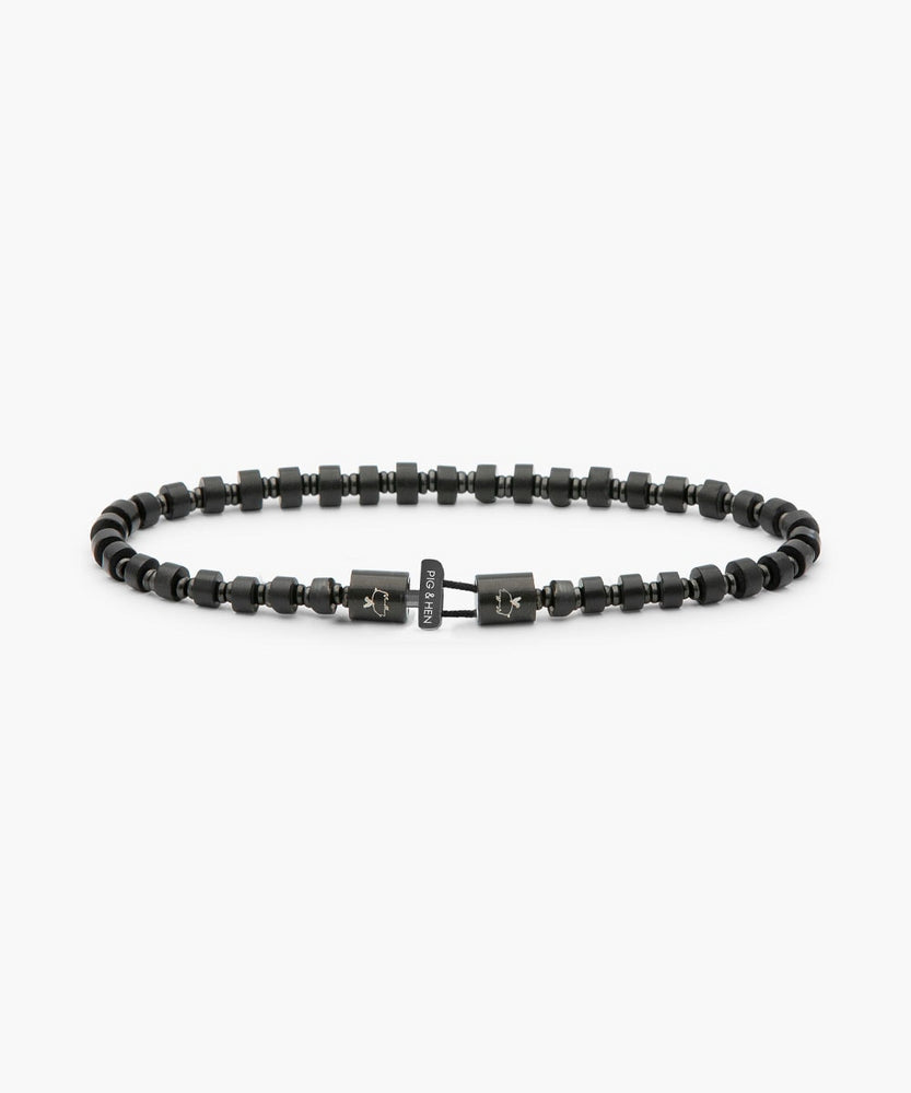 Pig & Hen Brontide Black Agate Bracelet