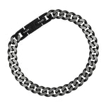 Najo Men Nero Steel Curb Chain Bracelet (Bold)