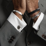 Najo Men Pegasus Men's Brushed Stainless Steel Cufflinks