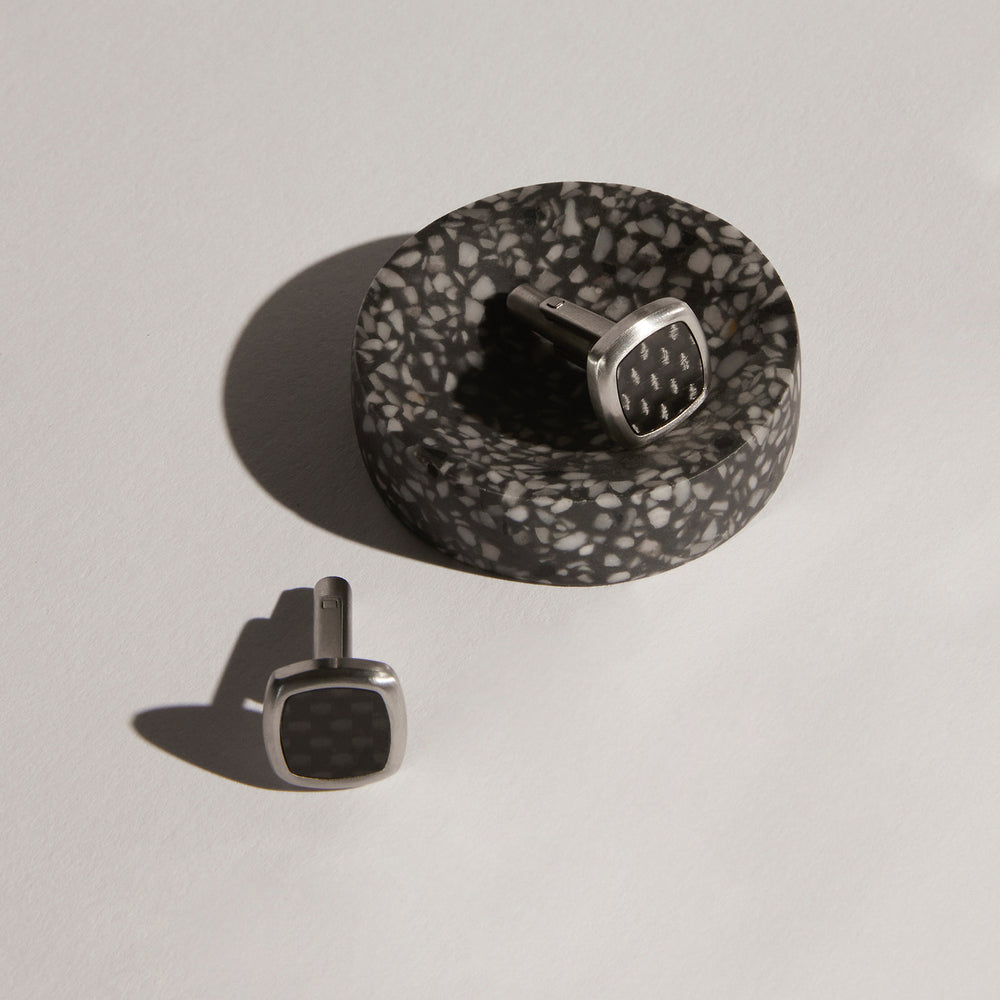 Najo Men Aviator Carbon Fibre and Steel Cufflinks