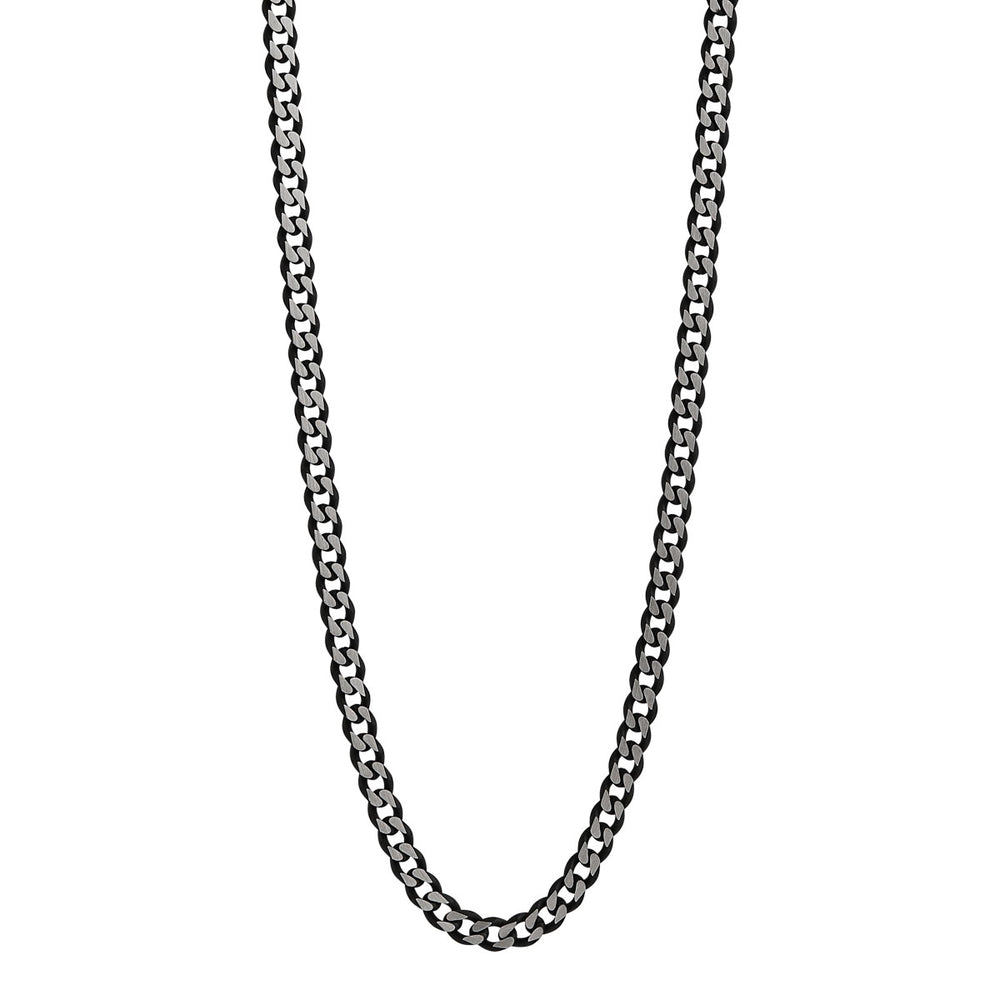 Najo Men Nero Steel Curb Chain Necklace