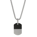 Najo Men Aviator Carbon Fibre and Steel Dog Tag Pendant