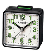 Casio Alarrm Clock Beeper Sound Alarm Wht W/Blk Case
