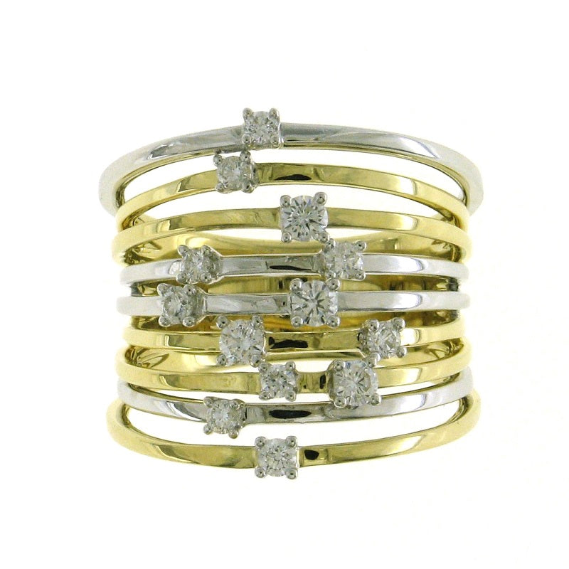 9ct White & Yellow Gold Diamond Ring
