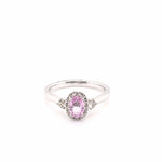 9ct WG Pink Sapphire & Diamond Ring