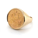 9ct YG Sovereign Ring