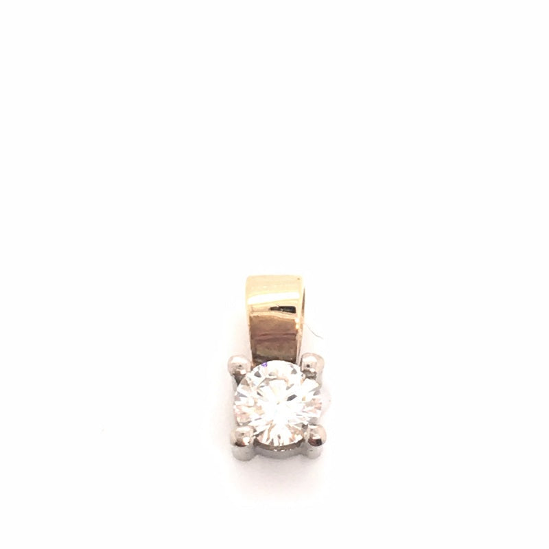 9ct Yelllow Gold Diamond Pendant