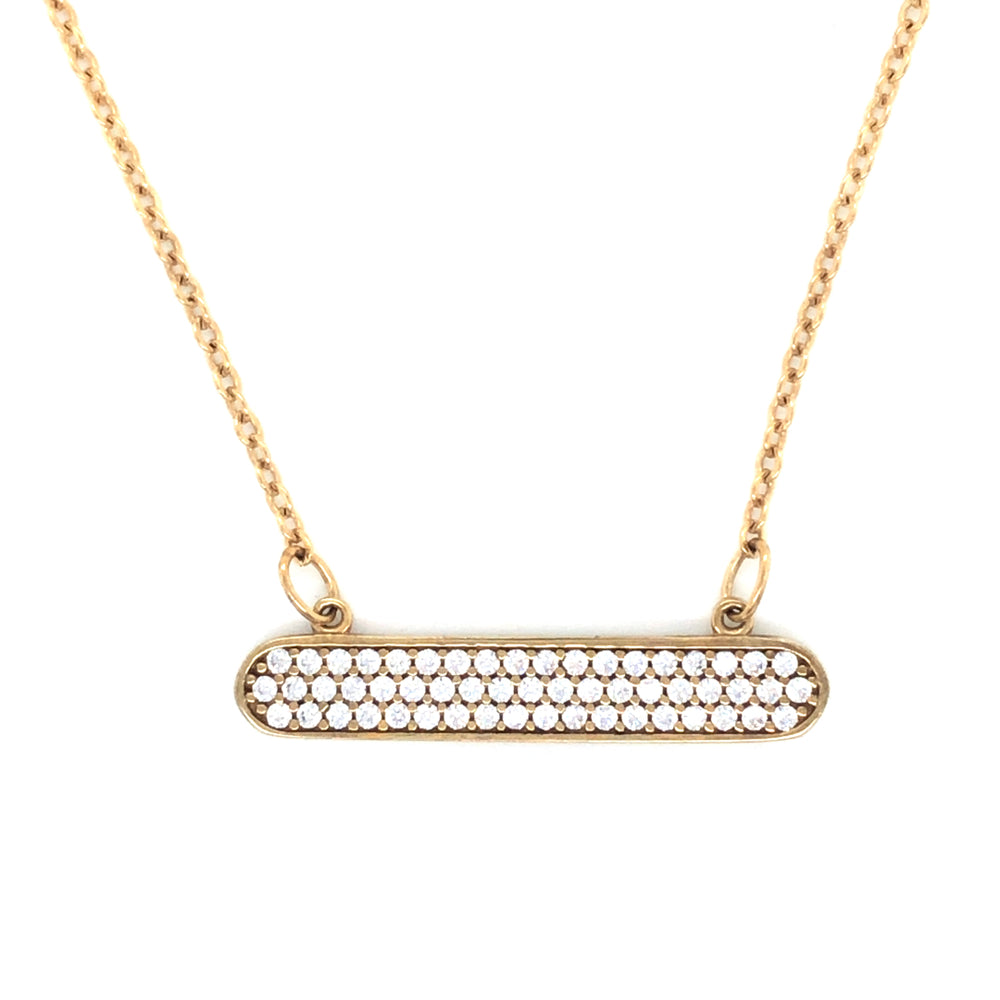 9ct YG CZ Necklace