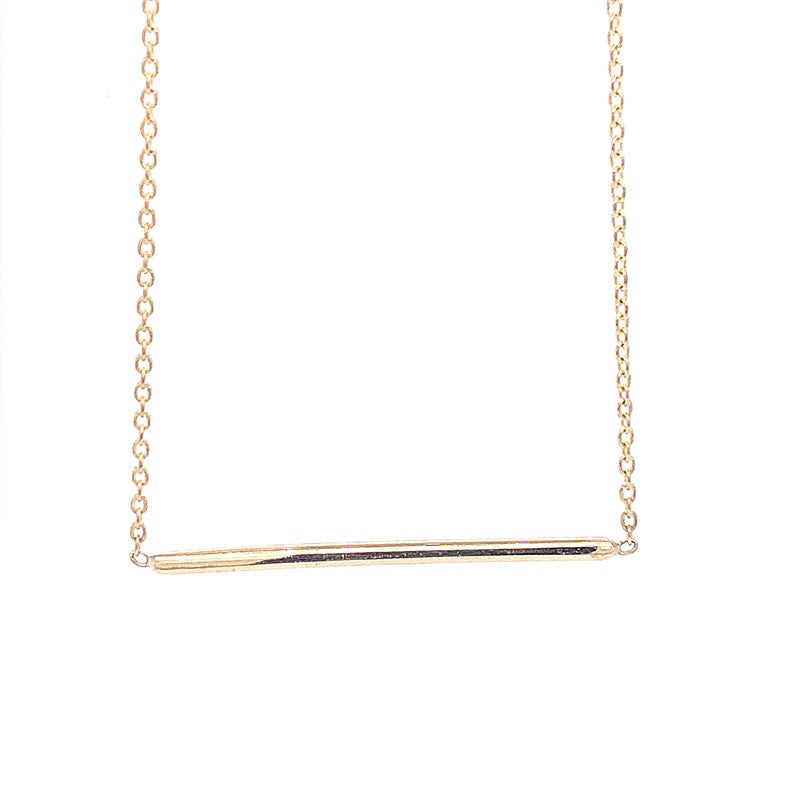 9ct YG Bar Chain Necklace