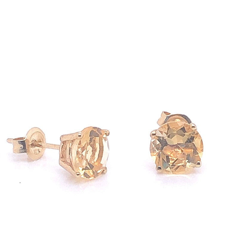 9ct Yellow Gold Citrine Earrings