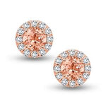 9ct RG Morganite & Diamond Earrings