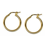 18CT WG PLAIN HOOP EARRINGS