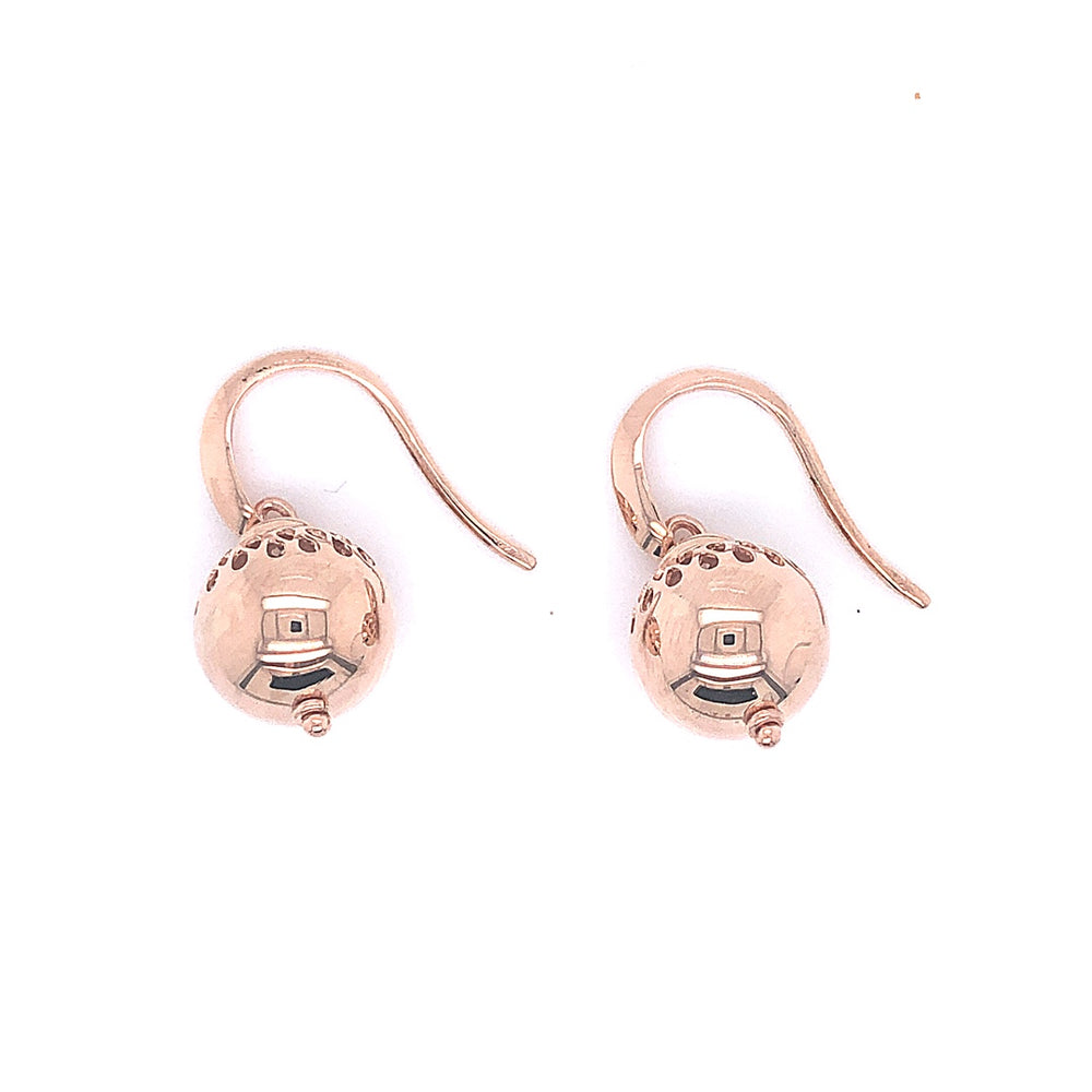 9ct Rose Gold Lantern Earrings