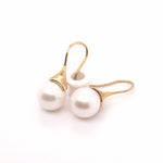 9ct YG Pearl Shepherd Hook Earrings