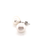 14ct White Gold Pearl Stud Earring