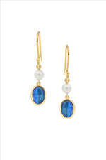 9ct YG Opal & Pearl Earrings