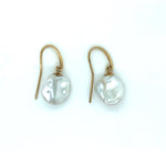 9ct YG FW Pearl Hook Earring